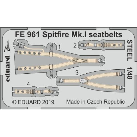 Eduard FE961 Gurte STEEL Spitfire Mk.I (1:48, für Tamiya)