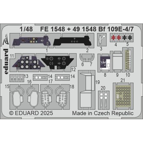 Eduard Zoom FE1548 Bf 109E-4/7 (1:48, für Tamiya)